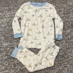 Bella bliss blue bunny print pajama set size 2